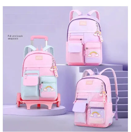 School trolley backpack bag for girls kids School Rolling backpack Bags school wheeled backpack school bag with wheels bookbag