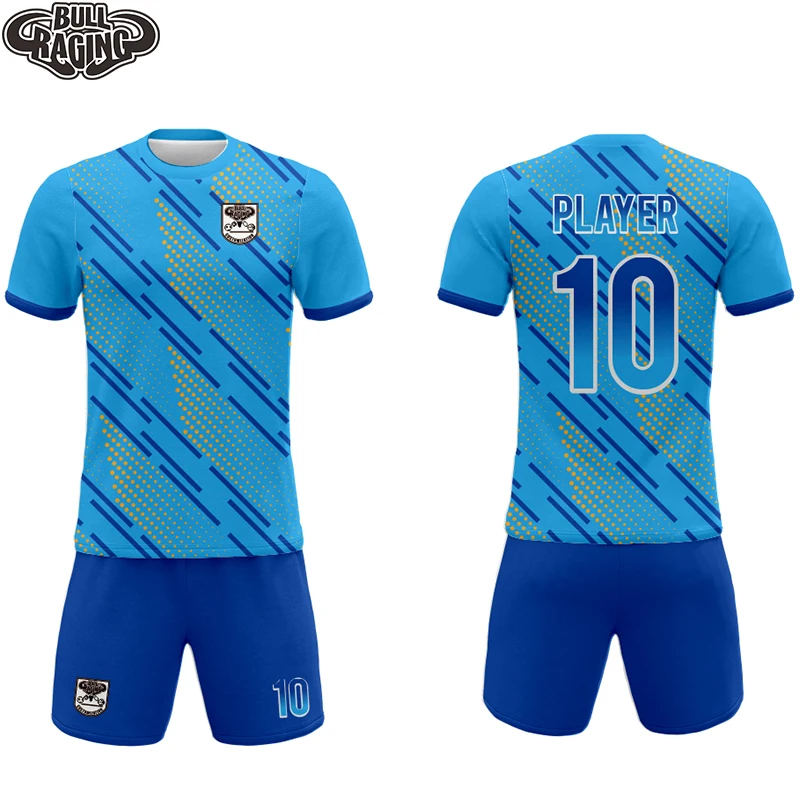 

custom royal blue color soocer jersey uniform thai quality sublimation football kits