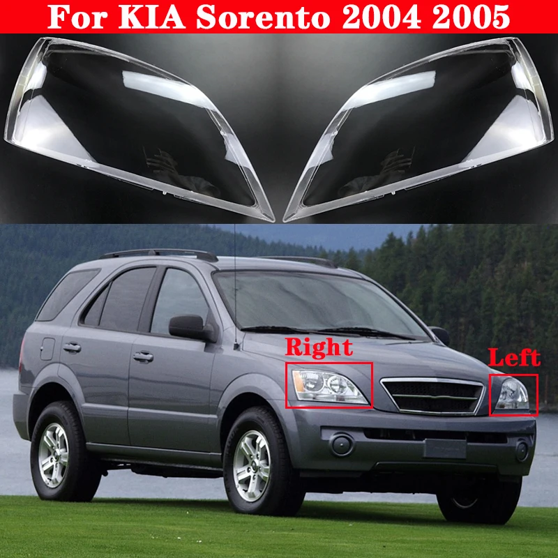 

Car Front Headlight Cover For KIA Sorento 2004 2005 Auto Headlamp Lampshade Lampcover Head light Covers glass Lens Shell Caps