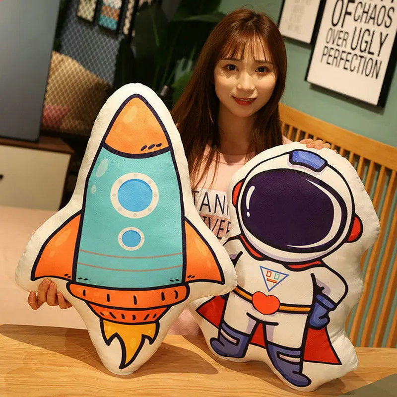 Cartoon Plush Toy Cushion Sofa Pillow Stuffed Soft Rocket Submarine Ship Aircraft Doll Boyfriend Birthday Gifts