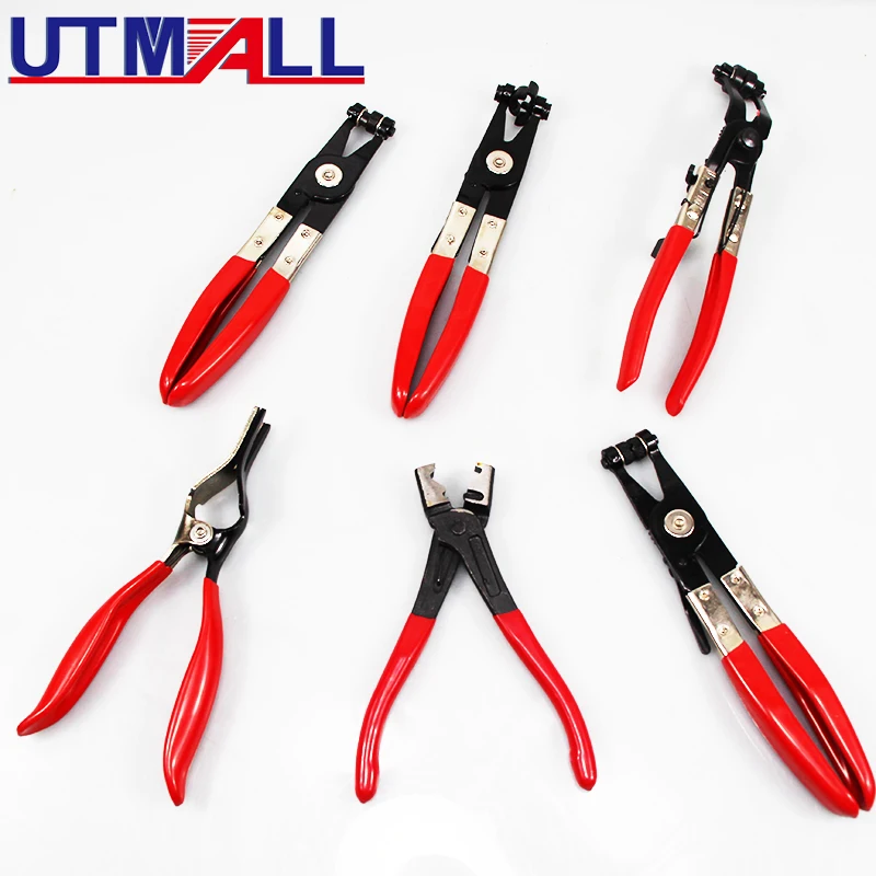 High Quality 9Pcs Auto Hose Clamp Ring Plier Set Flexible Wire Cable Bend Type Remover Oil Seal Screwdriver Car Repairing Tools