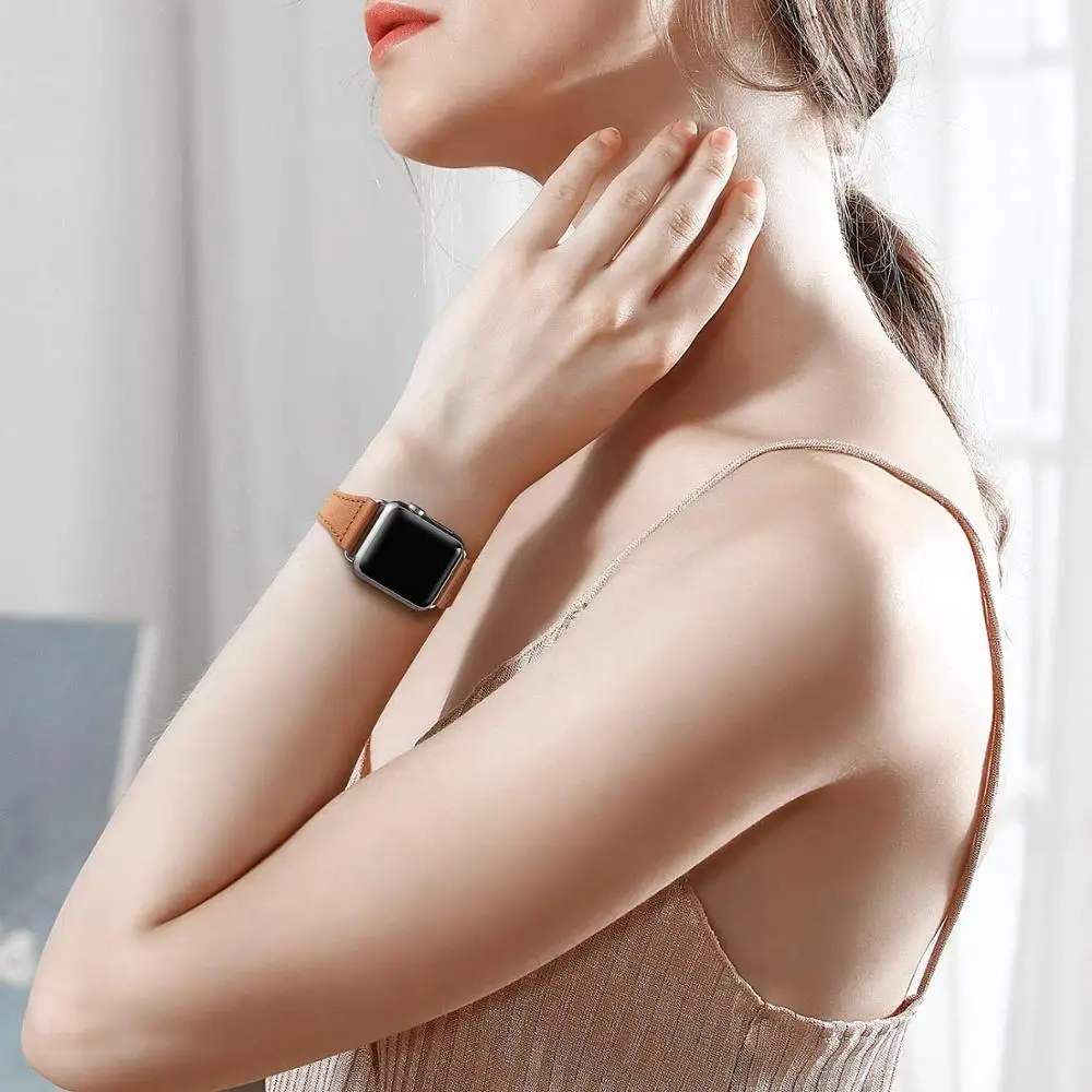 Lederen Horloge Band