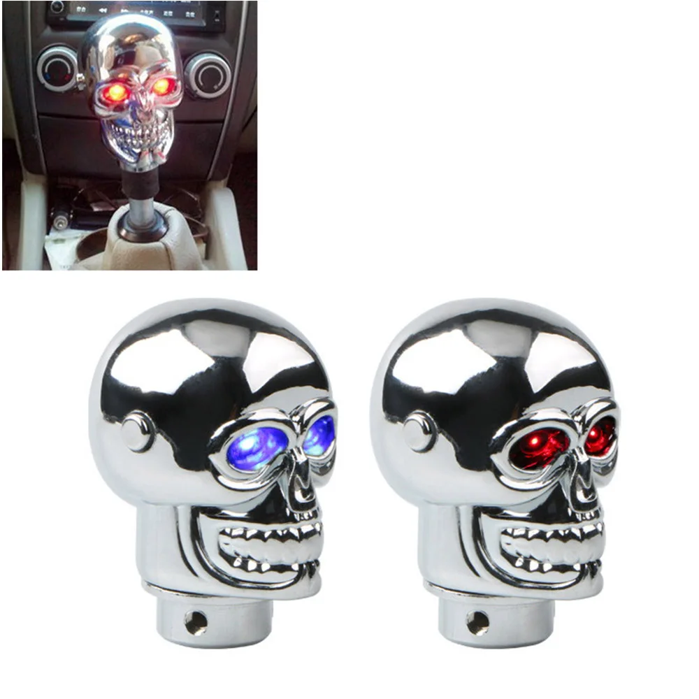 

Universal LED Skull Manual Car Trim Gear Lever Shift Head Knob Shifter