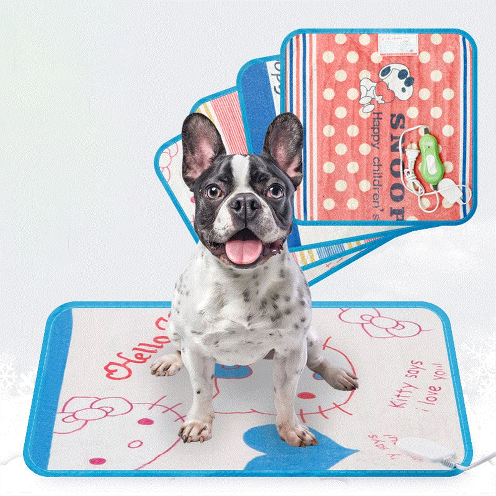 

Pet Heating Pad Winter Warm Electric Blanket 40cm Adjustable Temperature Safe Chew Proof Mat For Dog Cat Bed Hamster Cage 220V