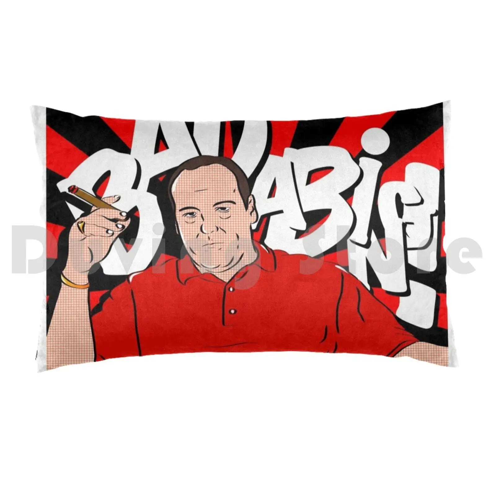 Badabing Pillow Case Printed 50x75 Pop Popart Badabing Mafia Gangster Soprano