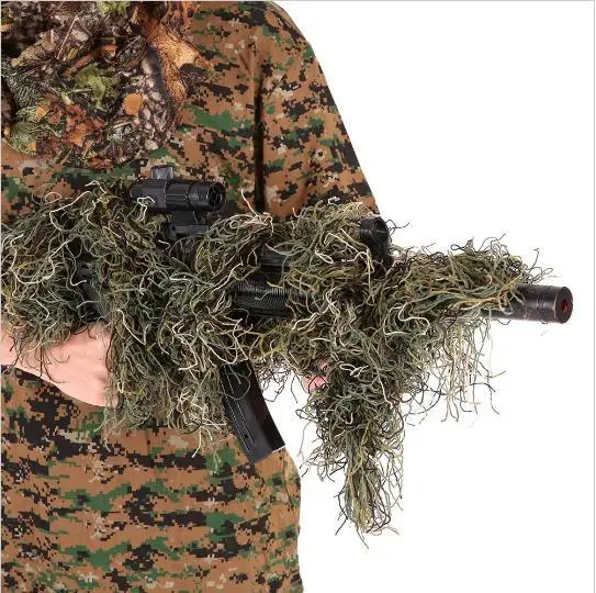 Nuova versione più spessa di 1.8 m corda avvolgente per fucile tipo di erba Ghillie si adatta alla copertura della pistola Camouflage Wrap rope Paintball abbigliamento da caccia