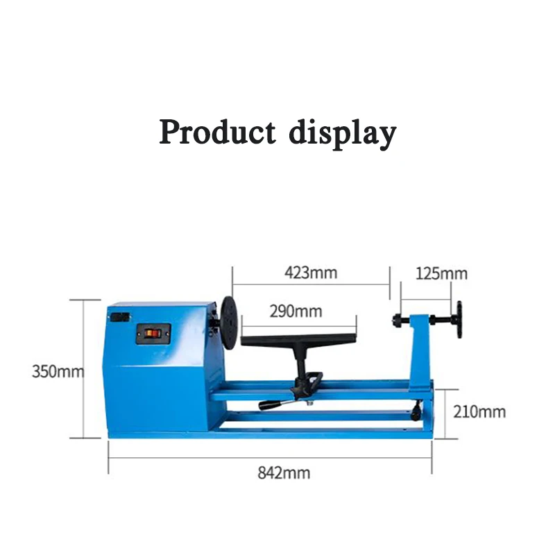 RWL-1000I Lathe Wood Turning Machine Adjustable Speed Multifunctional Woodworking Lathe Household Type DIY Woodworking Lathe