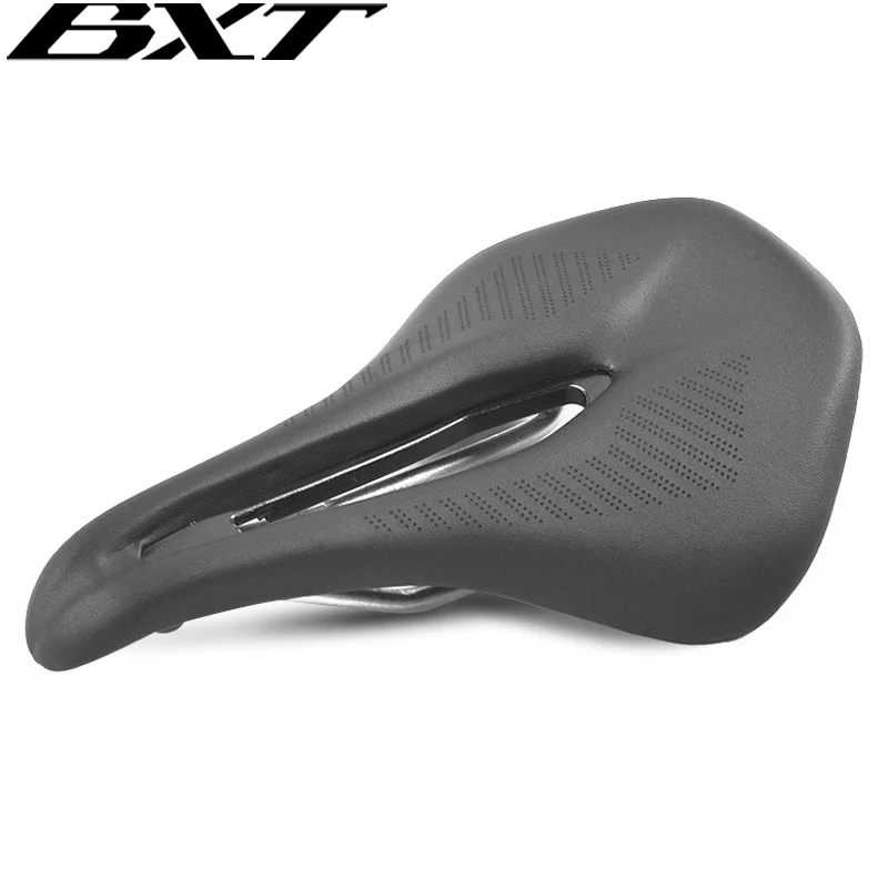 BXT-Comfortable Mountain Bike Saddle, MTB, Road Bike Seat, Leather Surface, Soft, Shockproof, Bicycle Parts