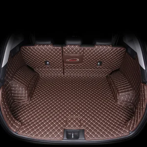 Personalized leather treadmill from the car trunk for Hyundai Tucson, SUV Cargo liner, interior accessories, 2016, 2017, 2018, 2019, 2020 8 Main Sales Curtain Dolly holder Tucson - №3