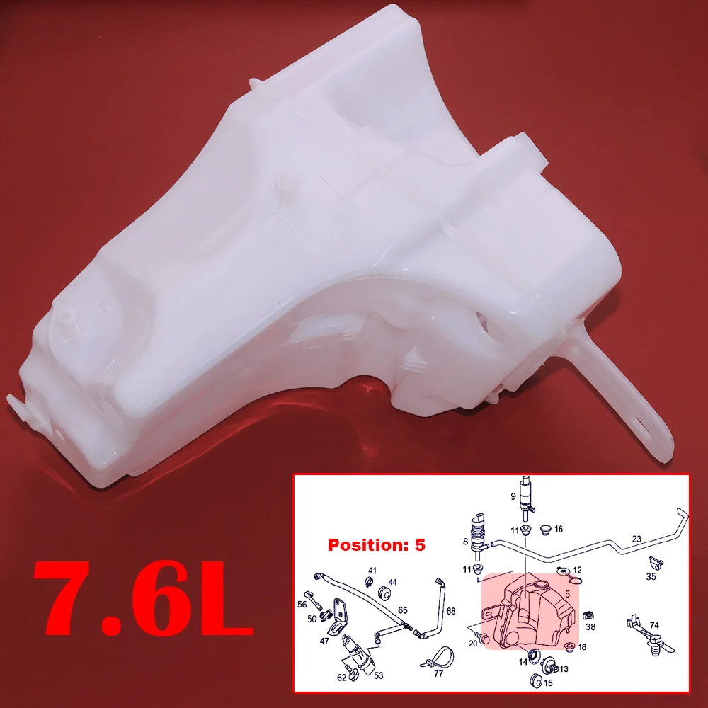 1638690820 Plastic Car Windshield Washer Fluid Reservoir Tank 1638601160 Fit For Mercedes W163 ML320 ML430 ML350 ML500 ML55 AMG