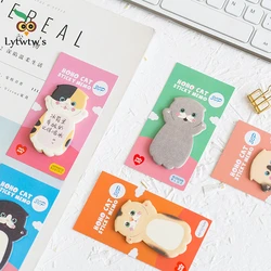 2 Pcs Cute Kawaii Cat Kitty Sticky Notes Sticker Memo Pad Scrapbooking School Office Supplies Stationery Gift Bookmark