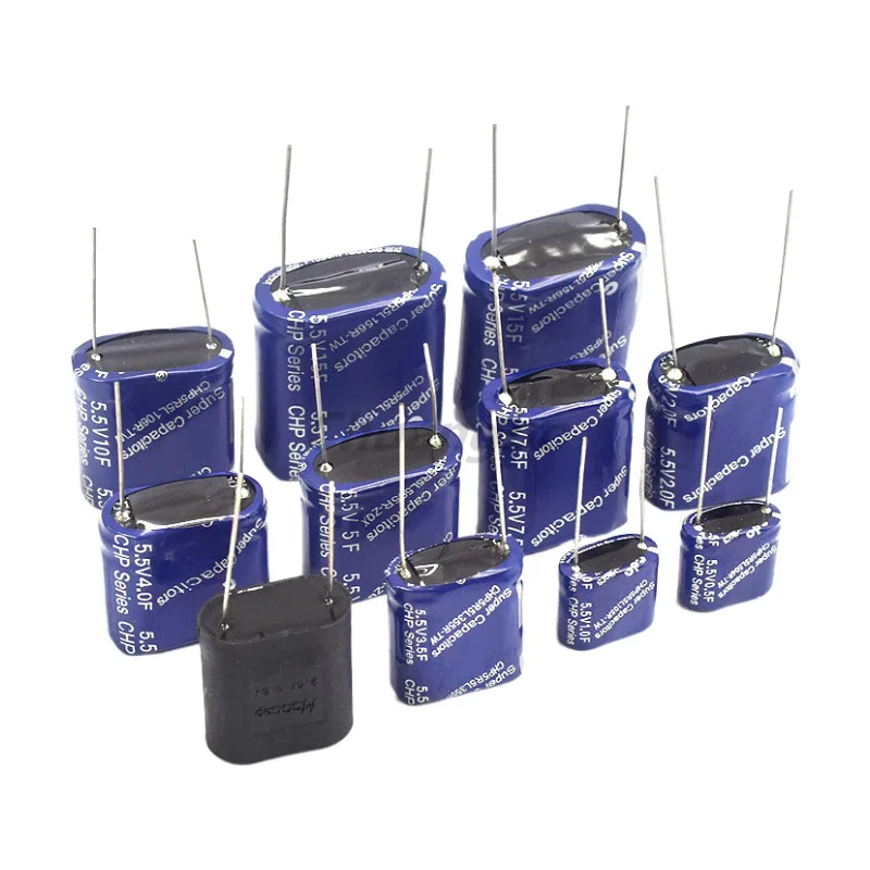 2pcs Farad capacitor 5.5V 0.22F/1/2/3.5/4/5/7.5/10/15F combined double layer capacitor
