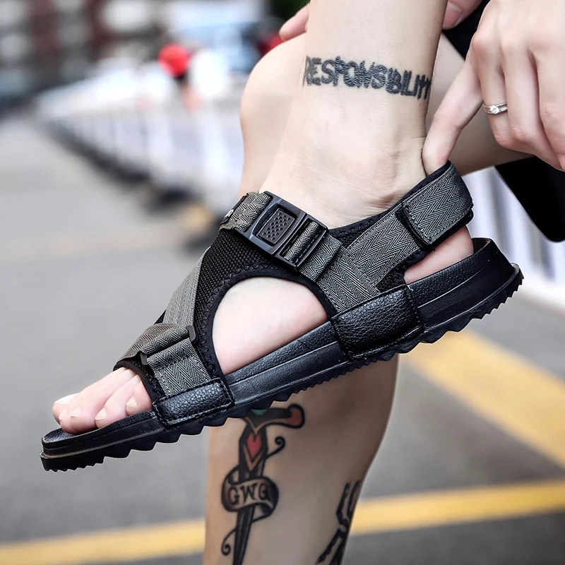 WOTTE Men Sandals Outdoor Men Shoes EVA Slip On Soft Platform Sandals Summer Casual Sandal Shoes For Man Sandle Men Big Size 46