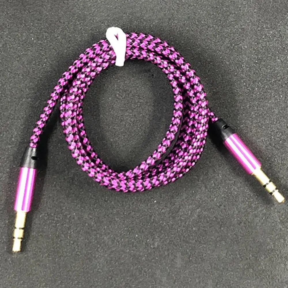 Bluelans 1m Braided 3.5mm AUX Male to Male Stereo Audio Adapter Cable for PC DVD Speaker