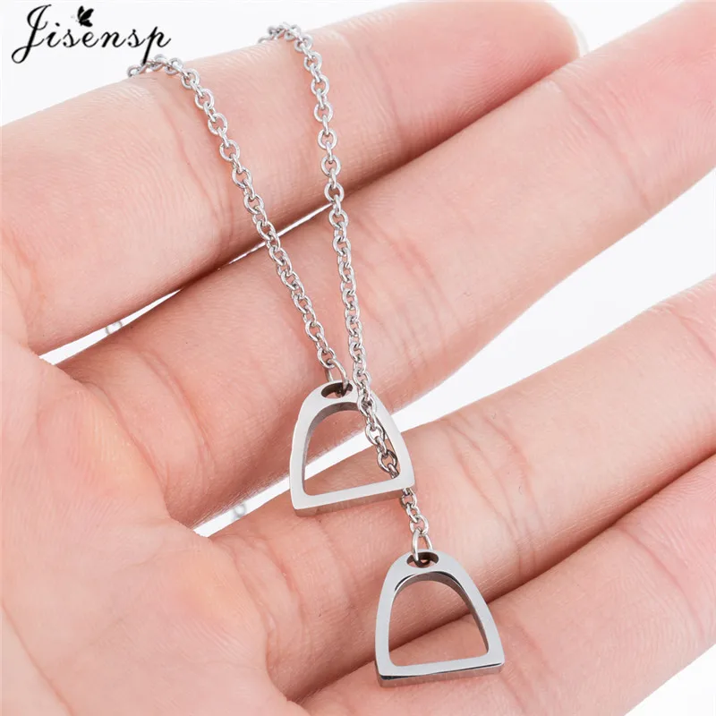 Simple Lucky Animal Horse Pendant Necklaces for Women Men Jewelry Long Chain Horseshoe Hoof Necklace Choker Collier 2024