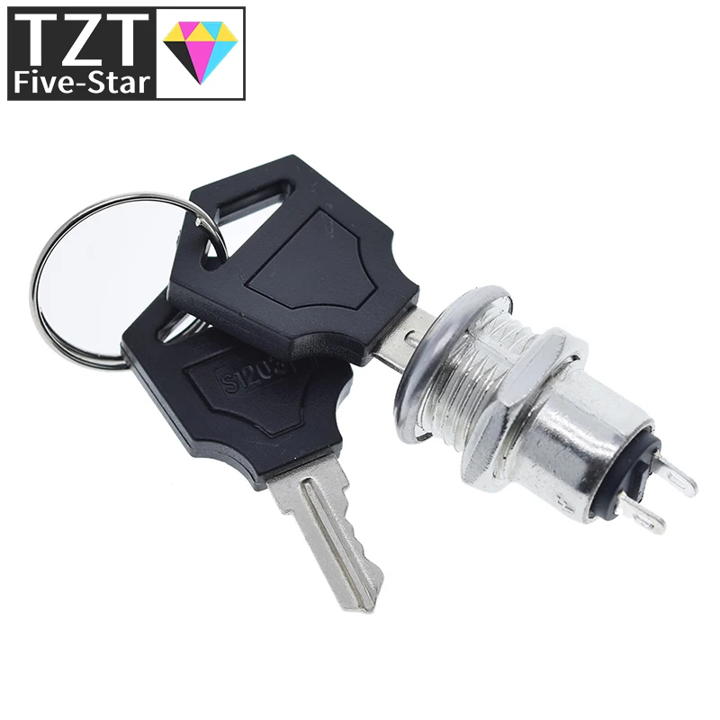 1/3PCS 12mm Edelstahl Elektronischer Schlüsselschalter EIN/AUS Verriegelungsschalter Handy-Sicherheitsschalter 12*21mm S1203 2PIN 2 Schlüssel – Detail 7