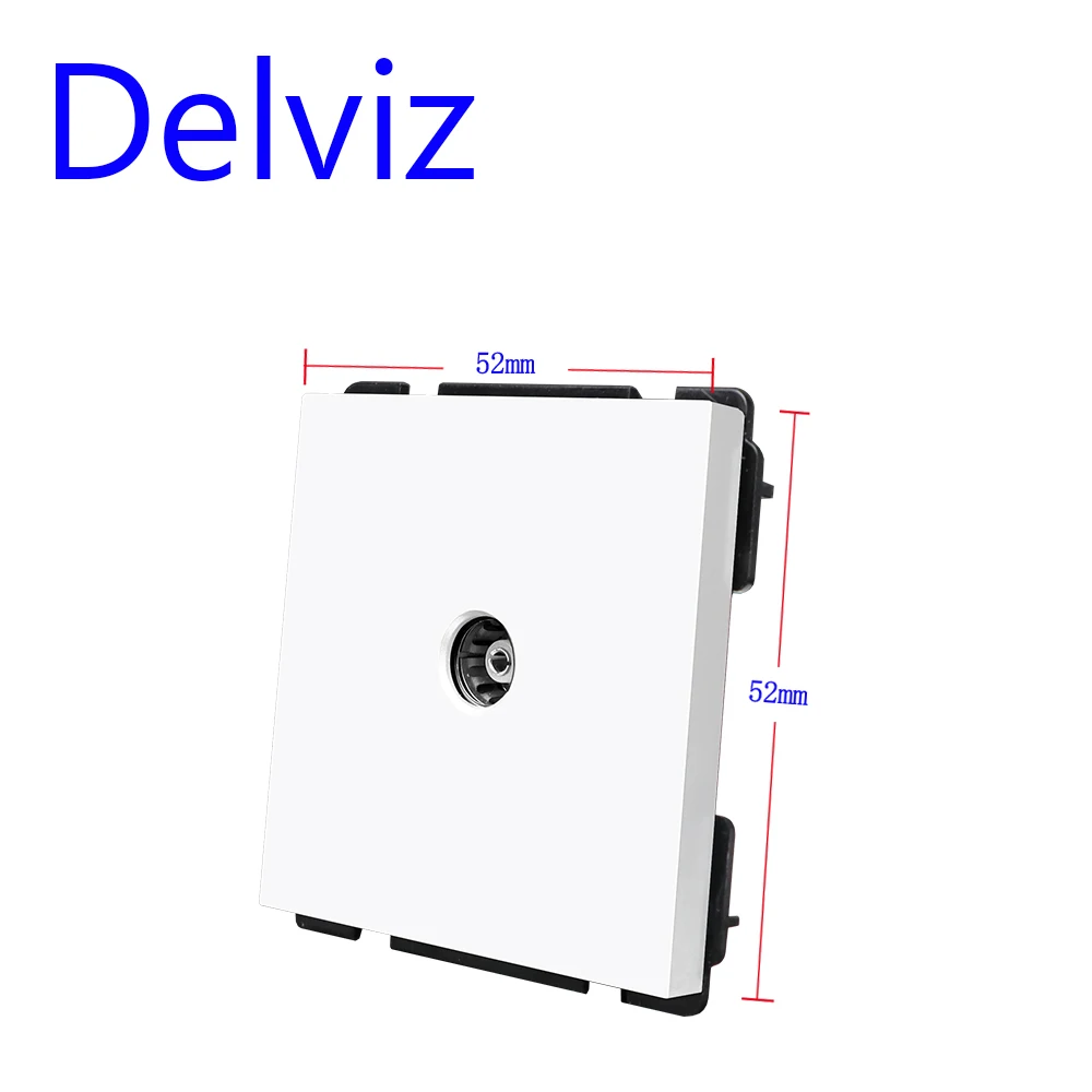 Delviz EU Standard Power Switch, 2/3/4/5 Multiple interfaces White Panel, TV RJ45 1 way switch, DIY Combination USB Wall Socket