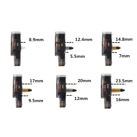 10sets Walnut Wall Clock Pointer with clock movement DIY Hour Hand Minute Hand Second Hand Parts 12/14 Inch