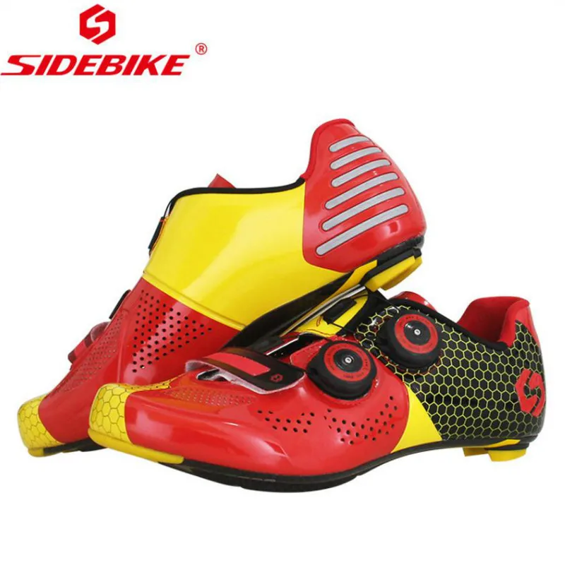 SIDEBIKE Carbon Road Cycling Shoes Men Women Ultralight Profession Riding Bike Shoes Sapatilha Ciclismo Sport Lock Bicycle Shoes