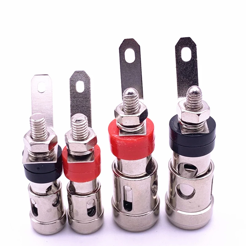 النيكل مطلي دفع نوع صغير الربيع محطة مكبر صوت مكبر للصوت الربيع الذاتي قفل المقبس محطة محول ملزمة آخر