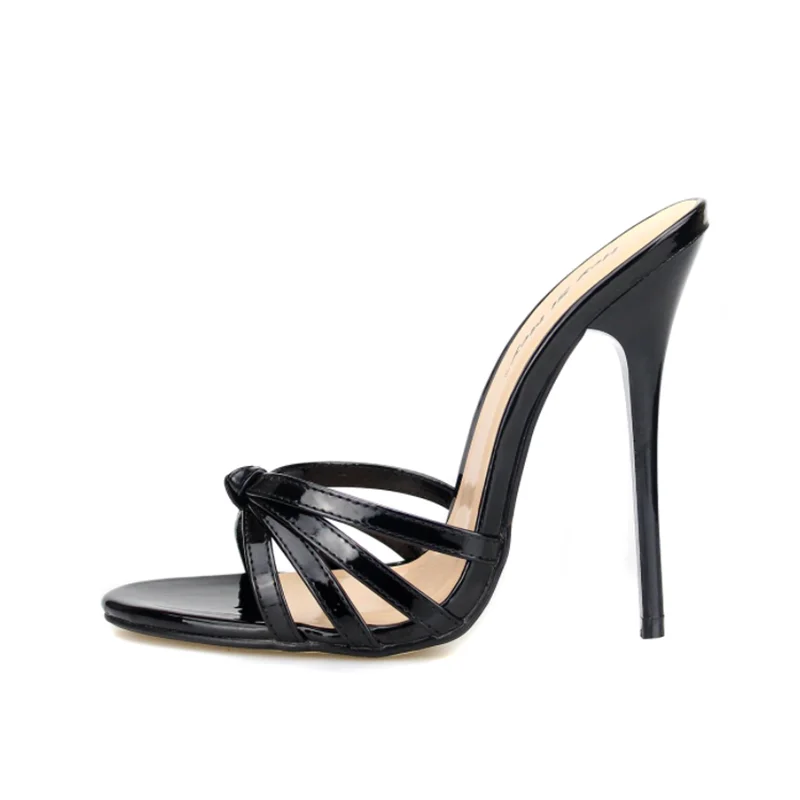 New 2023 Women\'s Slippers Summer Sandals 13CM Thin High-Heeled Shoes Sexy Pumps Plus size:37-45 46 47 48 Black Red White