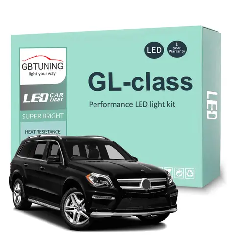 메르세데스 벤츠 MB GL 클래스 X164 X166 GL450 GL500 GL550 2006-2015 자동차 독서 트렁크 램프 Canbus 용 LED 인테리어 전구 키트