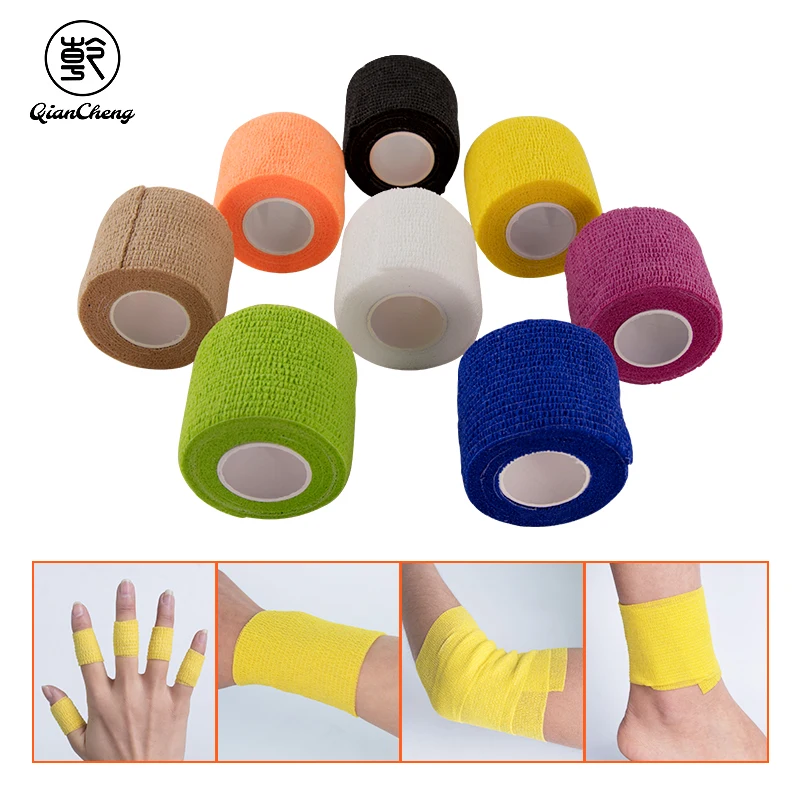 1PCS Sports Self-Adhesive Elastic Bandage tape kinesiology for Finger Joint Ankle Medical First Aid Kit Pet Tape 4.5m Colorful