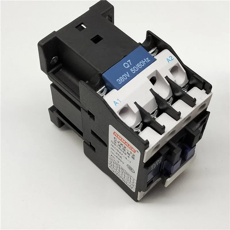 3 Phase Motor Magnetic Contactor Relay 12A 3P 3 Pole 1NO AC 24V 110V 220 Volts 380V Coil CJX2-1210 35mm Din Rail Mounting