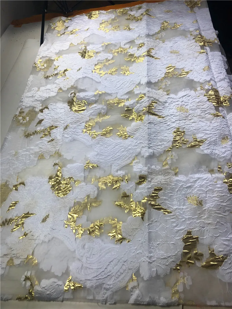 African Lace Fabric Beautiful Design Organza Lace Fabric French Net Tulle Lace Fabric Nigerian Sequins Lace For Dress COP-0015