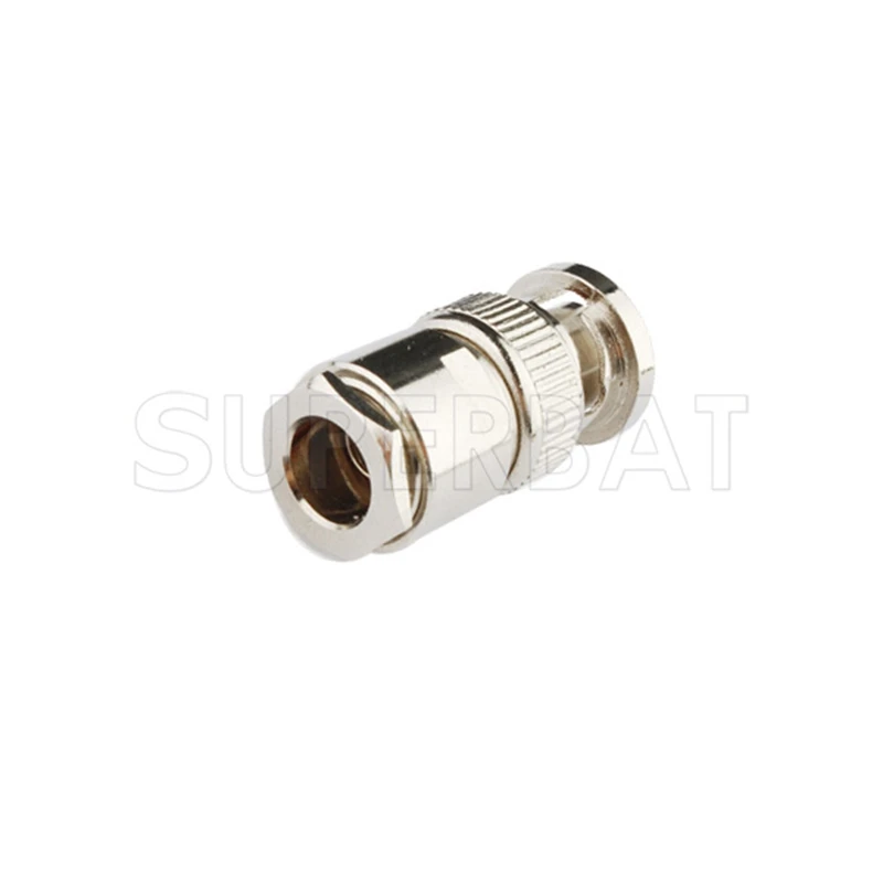 Superbat-BNC braçadeira macho conector coaxial para cabo, KSR300, LMR300, 10pcs