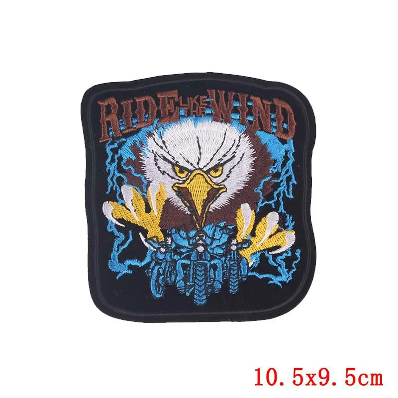 Pulaqi DIY Punk Skull Patch Biker Rock Cheap Embroidered Motorcycle Band Patches For clothing Stranger Thing Letter Patch Badges