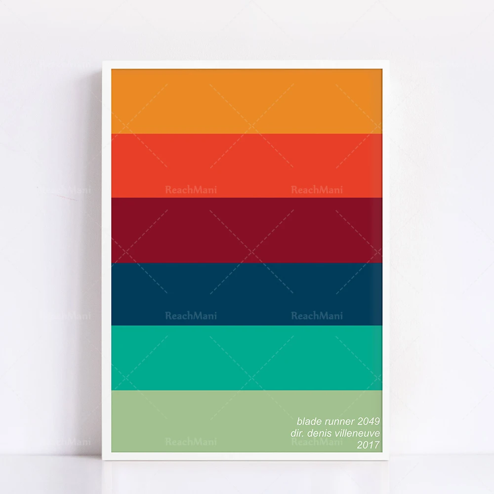 Impression de palette de fille moyenne minimaliste, alternative aux affiches de cinéma, design simple