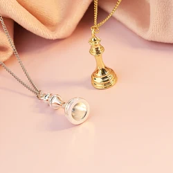 PolishedPlus Chess Pendant King Queen Rook Knight Bishop Pawn Charm DIY Couples Necklace Jewelry Gift for Men Women