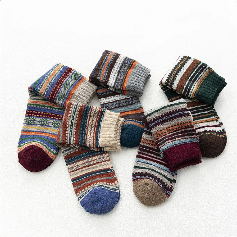 thick warm Men sock winter sock ethnic style woolen sock high tube soft rabbit wool colorful mens ankle hosiery mens dress socks