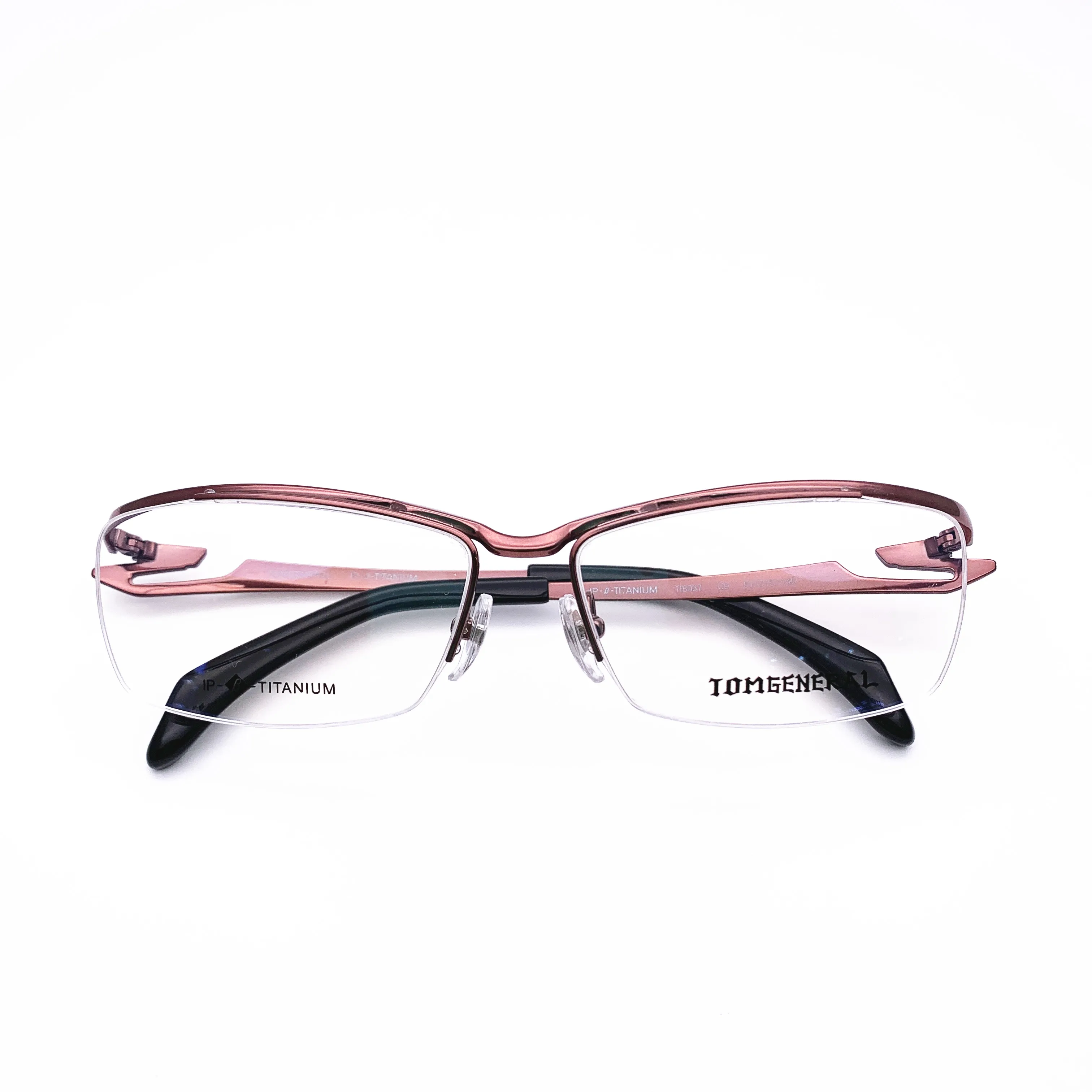 Belight Optical Japan Sharp Design Business Titanium Half Rimless Frame uomo occhiali da vista occhiali da vista TI8037