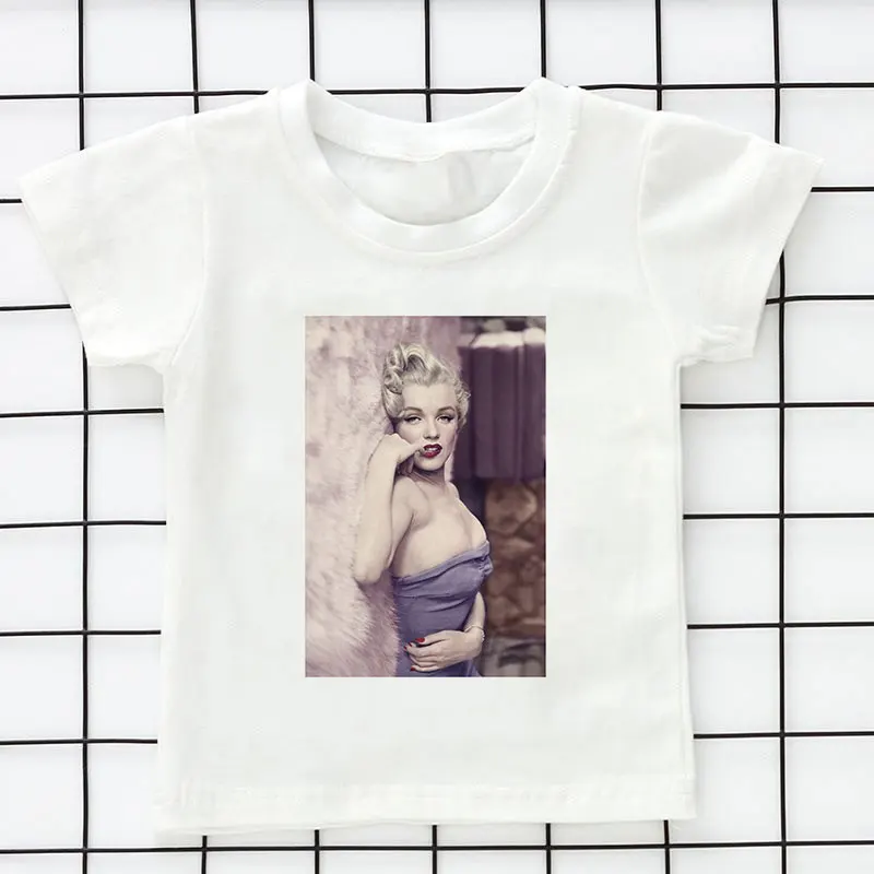 Summer Original Pictures Kids T Shirt Fashion Boys Girls T Shirts Sexy Goddess Beautiful   Round Neck White Children's T-shirts