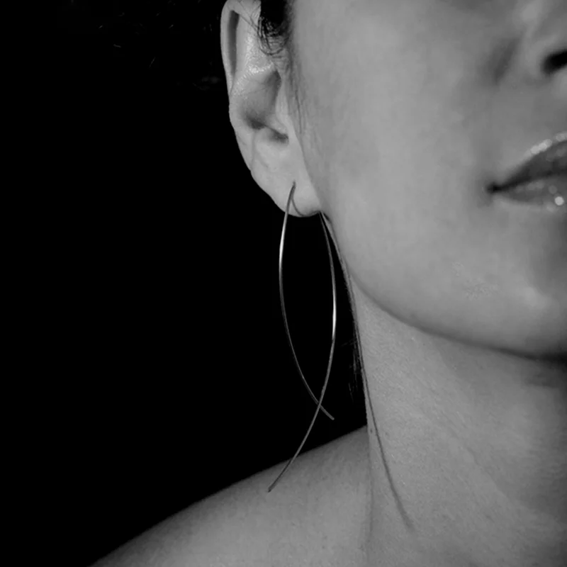Women's Dangle Hanging Long Drop Earrings, Snake Chain