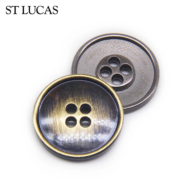 New arrived 10pcs/lot high quality metal button bronze old silver sewing button for jacket seweat overcoat garment accessories