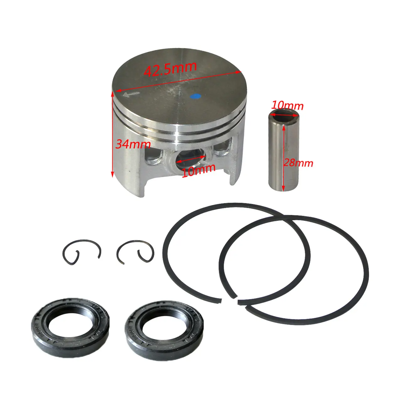 Chainsaw Piston Rings Oil Seals Pin Bearing Kit For STIHL 025 MS250