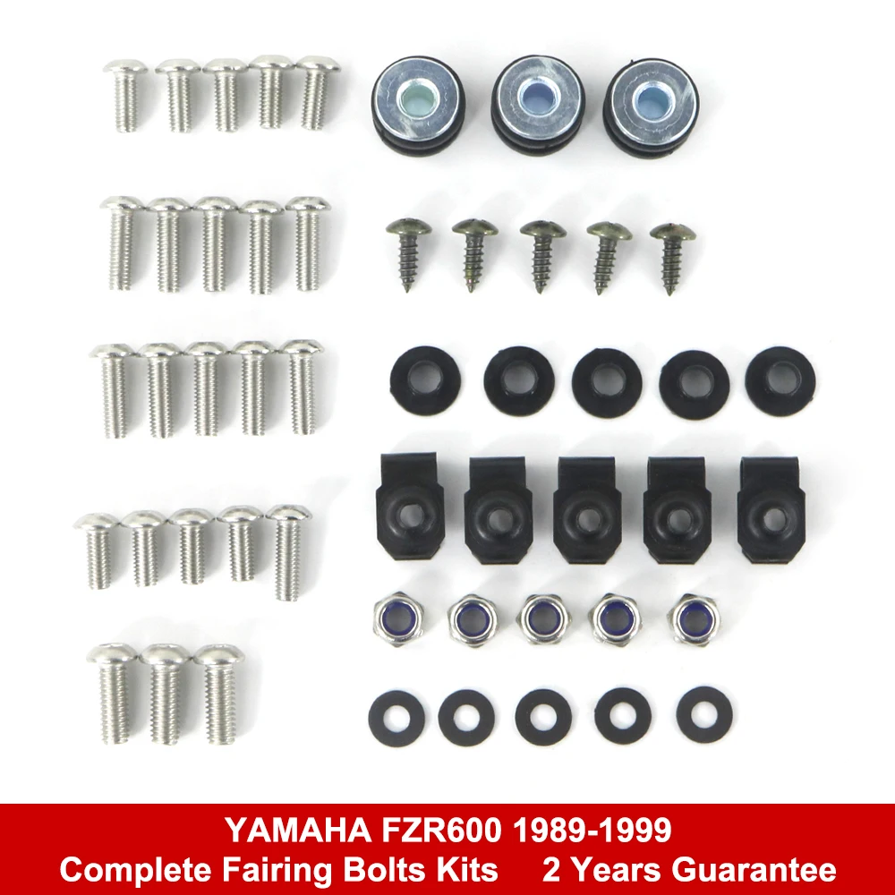 Fit For Yamaha FZR600 1989-1999  Motorcycle Complete Full Fairing Bolts Kit Speed Nuts Screws Kit Stainless Steel