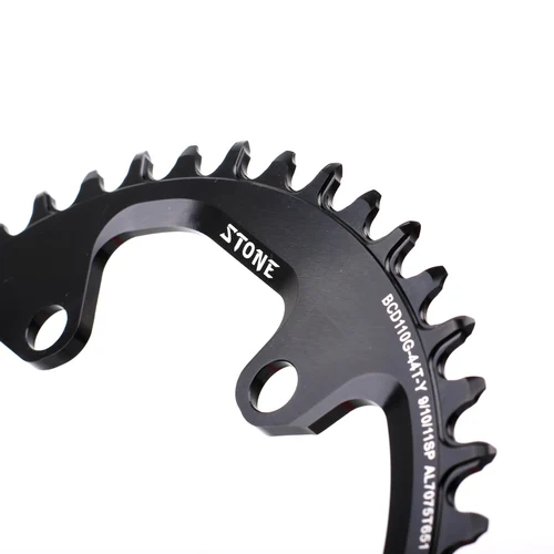 Imagen 2 del producto Stone CNC Circle plato de bicicleta individual, rueda de cadena de grava para GRX RX810 RX600, piezas de rueda de manivela de bicicleta de carretera, 34-60T, BCD110