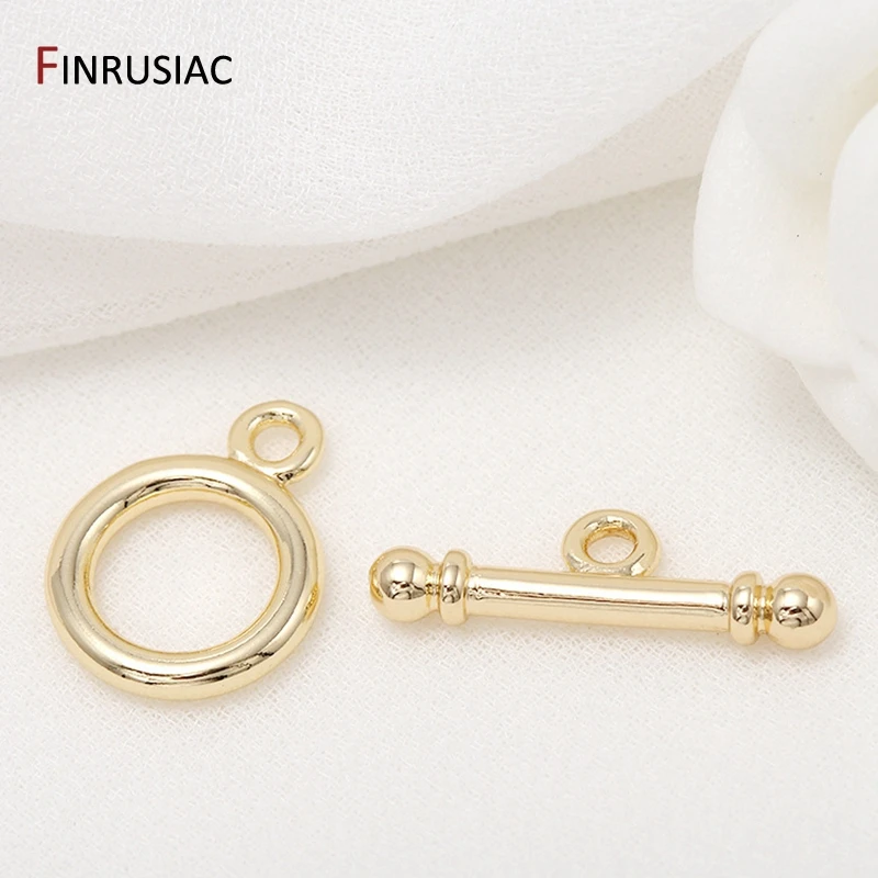 DIY Jewelry Making Accessories 14K Gold Plated Toggle OT Clasps For DIY Bracelet Necklace Findings End Clasps Connectors Hooks