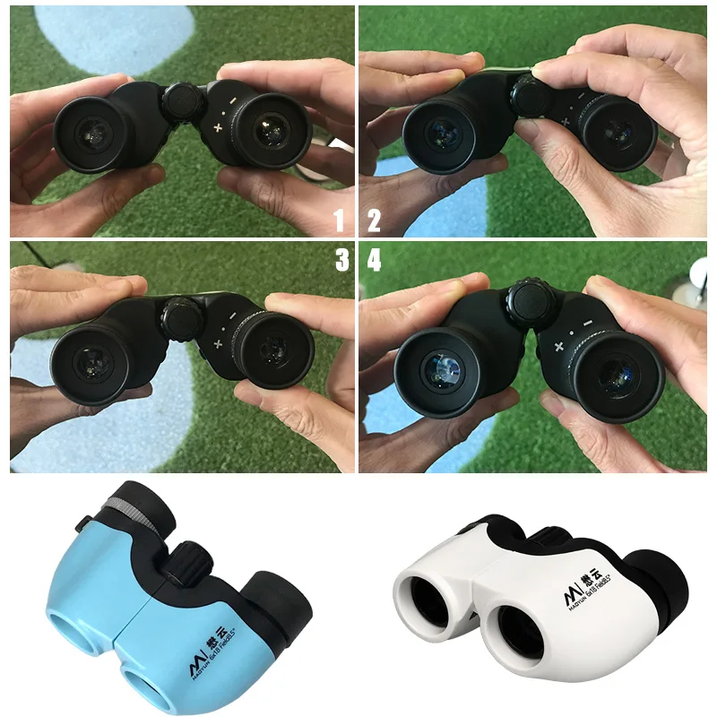 Compact Binocular with 6x Magnification 18mm Objective Lens BAK4 Prism Multi-coated Neck Strap Long Range Zoom Hunting Telescope