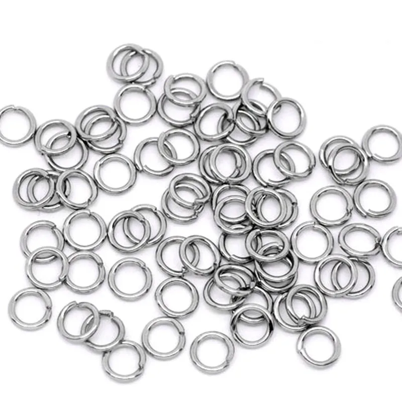 8Seasons 304 Stainless Steel Opened Jump Rings Findings Round Silver Color Split Rings DIY Making Jewelry 5mm( 2/8\