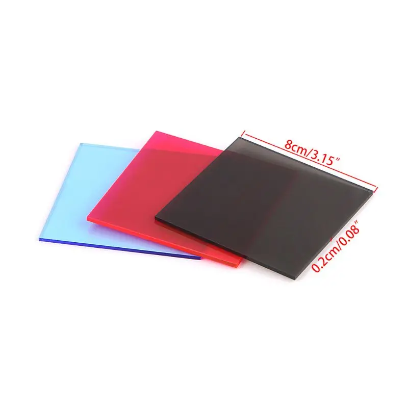1pc lastra acrilica colorata 8*8cm accessori giocattolo fai da te modellismo