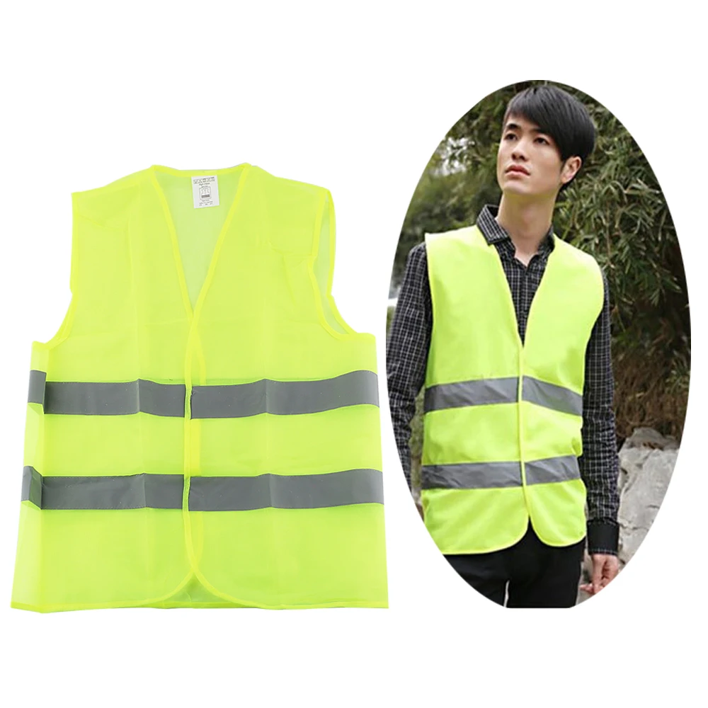 Emergency Car Repair High Visibility Neon Safety Vest Reflective Belt for Outdoor Sports Running Cycling Car Reflective Vest