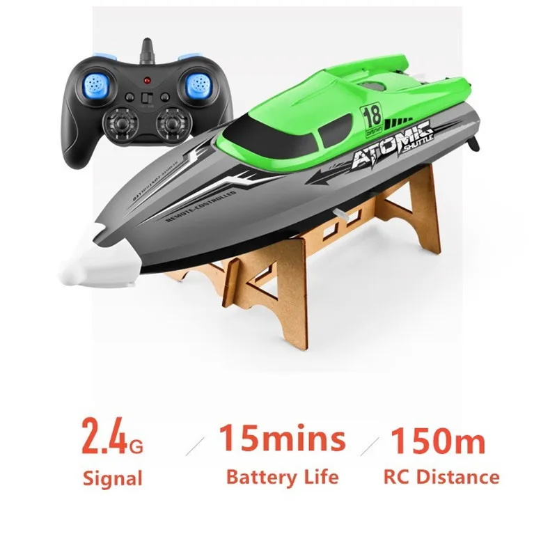 30KM/H High Speed Remote Control Racing Boat Double Motor Speedboat RTR  Waterproof Water Cooling System RC Speedboat Racing Boa