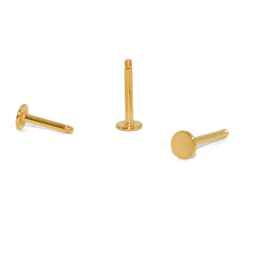 10pcs/lot Surgical Steel Internally Threaded Earring Nose Labret Shaft Bar Lip Replacement Pole Wholesale Body Piercing Jewelry