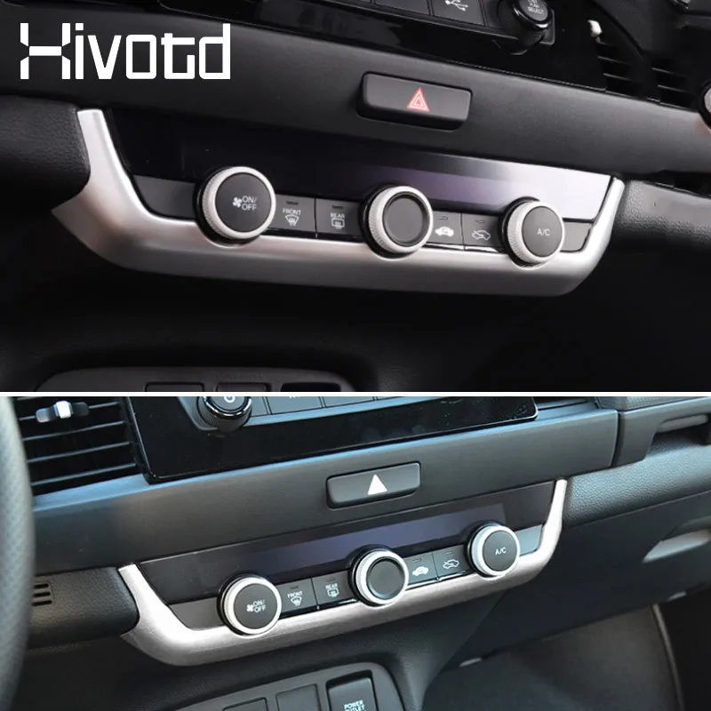 Air Conditioning Control Knob Strip Cover Trim Sticker Interior Decor Parts Car Accessories For Honda Fit GR9 Jazz Crosstar 2021