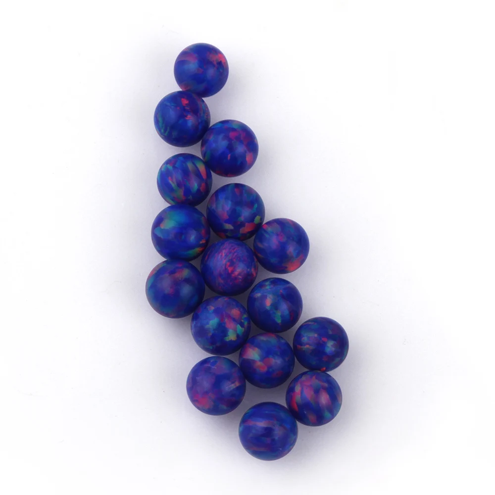 

Dark Purple Gems Beads 20pcs/Lot OP75 Loose Ball Cut Created Opal with Full/Half/no Hole